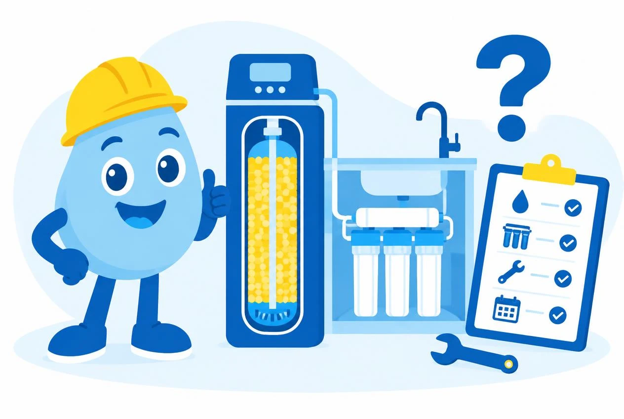 Ted explique les adoucisseurs, la filtration et l’entretien